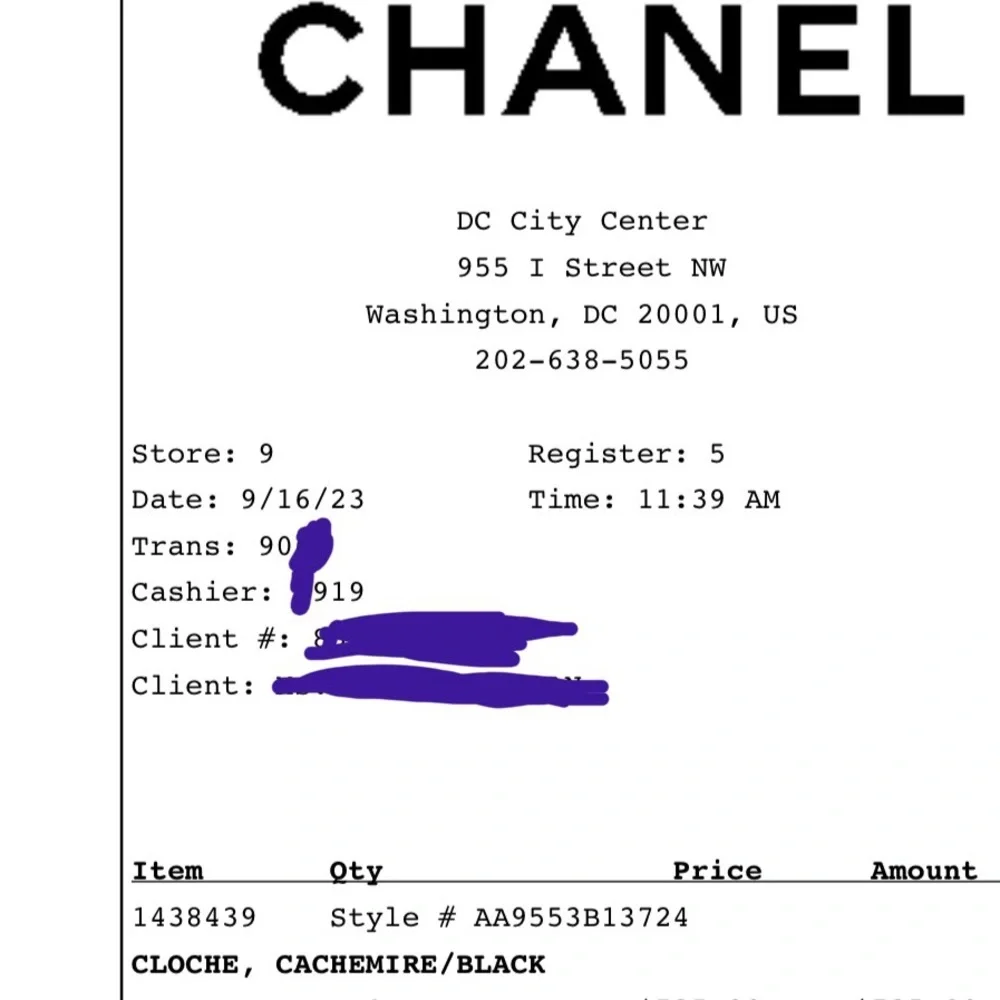 Authentic CHANEL 100% cashmere Black sequin Knit Beanie
